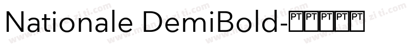 Nationale DemiBold字体转换